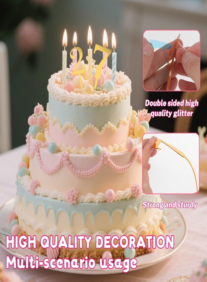 Josojoou 20PCS 0-9 Number For Cake Topper, Shiny Gold Acrylic Cake Topper, Freely Match Acrylic Numbers Suitable for Birthdays, Parties, Weddings, Anniversaries - Image 4