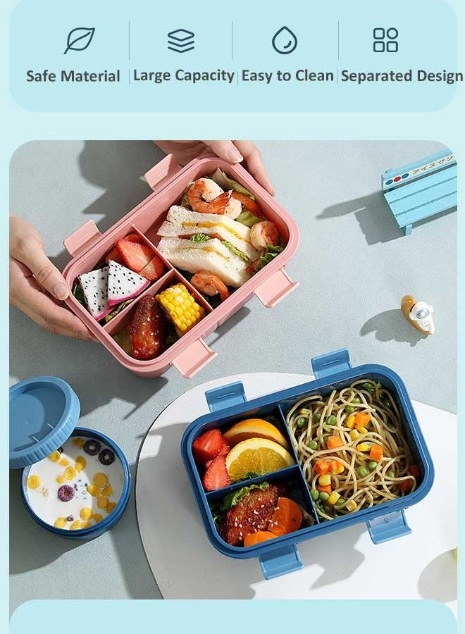Super ZYouth Lunch Boxes for Kids, Bento Box for Children's School with 3 Compartments and Sauce Box, Leak-Proof Lunch Food Container - Image 5