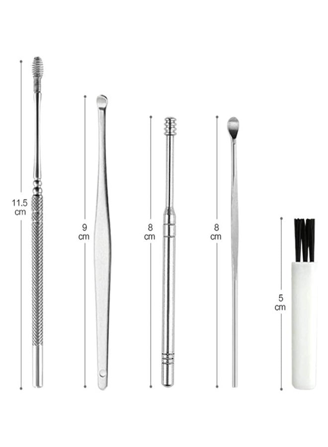 Aiseely 6Pcs Stainless Steel Spiral Spring Ear Picks Spoon Wax Removal Cleaner Pickers set with Box Health Care Ear Care - Image 3