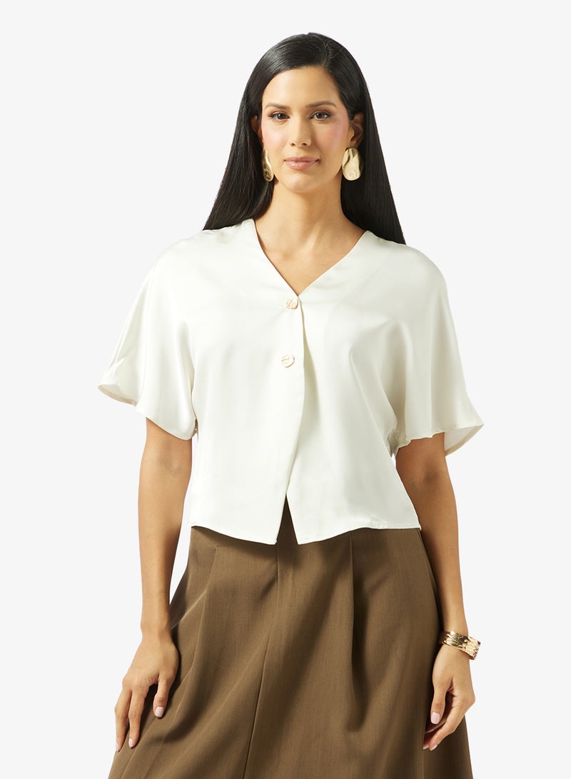 ELLA Buton Down Blouse - Image 1