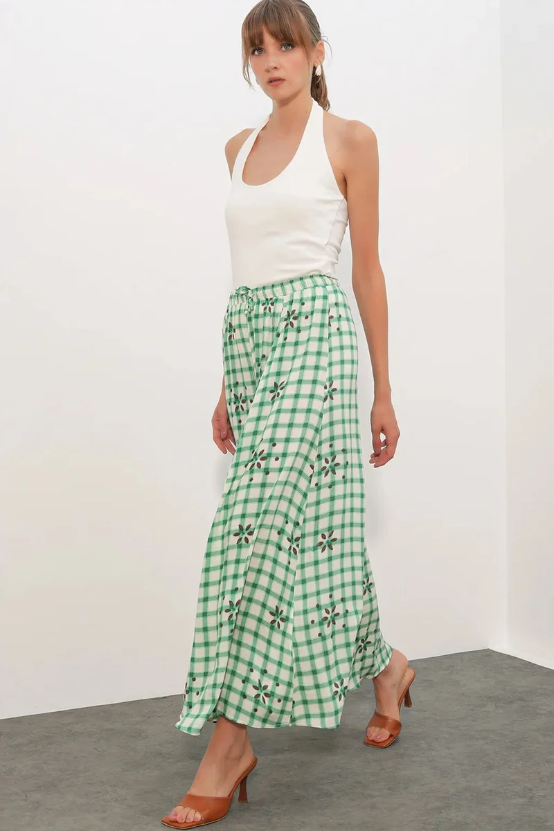 بيغ دارت BDART High-Waist Plaid Maxi Skirt
