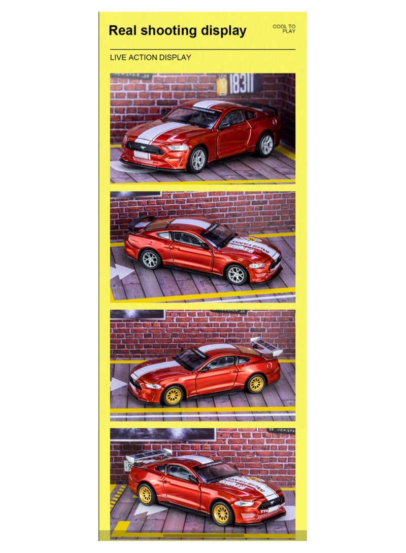 سي سي أيه تجميع سيارة فورد موستينج GT 2018 مقاس 1:42و تعديل في السيارة سيارة رياضية هدية مناسبة جدا لأولئك الذين يحبون هواية جمع السيارات مناسبة للمراهقين و الهواة و لمن يضيفها لمجموعة التحف لون احمر( ملاحظة غير مناسبة للأطفال بسب قطع التجميع الصغيرة للسيارة ) - Image 1