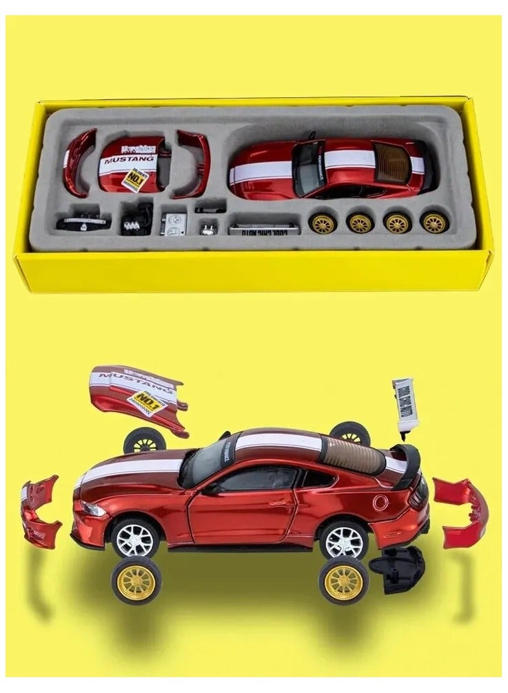 سي سي أيه تجميع سيارة فورد موستينج GT 2018 مقاس 1:42و تعديل في السيارة سيارة رياضية هدية مناسبة جدا لأولئك الذين يحبون هواية جمع السيارات مناسبة للمراهقين و الهواة و لمن يضيفها لمجموعة التحف لون احمر( ملاحظة غير مناسبة للأطفال بسب قطع التجميع الصغيرة للسيارة ) - Image 2