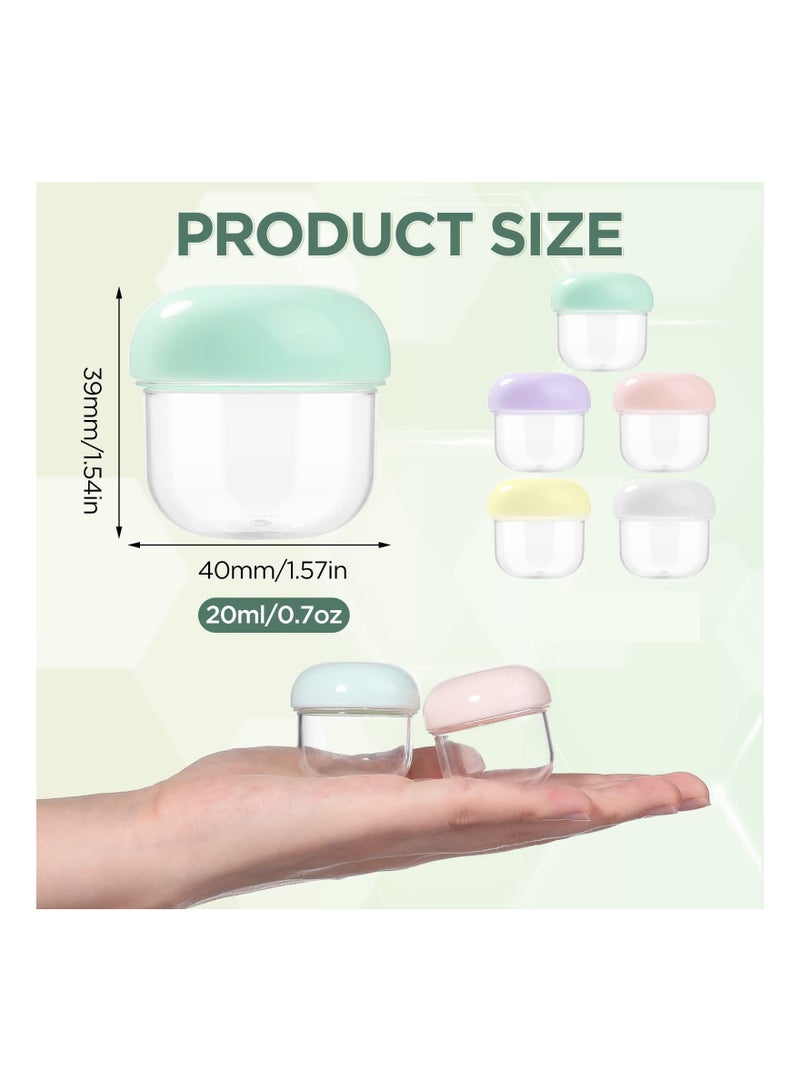 SYOSI Travel Jars for Creams, with Lids Sample BPA Free Plastic Bottles Cosmetic Lotion Toiletries Jar Leak Proof Lip Balm Containers Storage Little 0.6oz/20ml for Creams, Lotions, Cosmetics (20 Pack) - Image 5