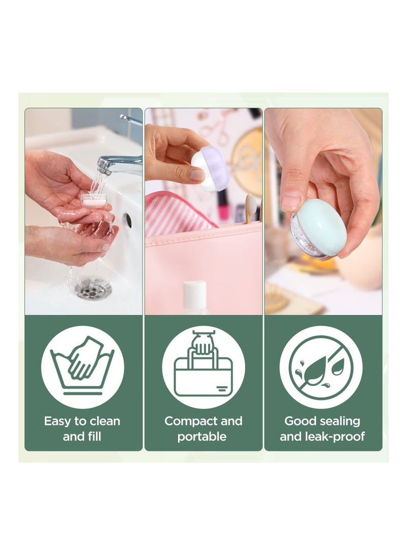 SYOSI Travel Jars for Creams, with Lids Sample BPA Free Plastic Bottles Cosmetic Lotion Toiletries Jar Leak Proof Lip Balm Containers Storage Little 0.6oz/20ml for Creams, Lotions, Cosmetics (20 Pack) - Image 3