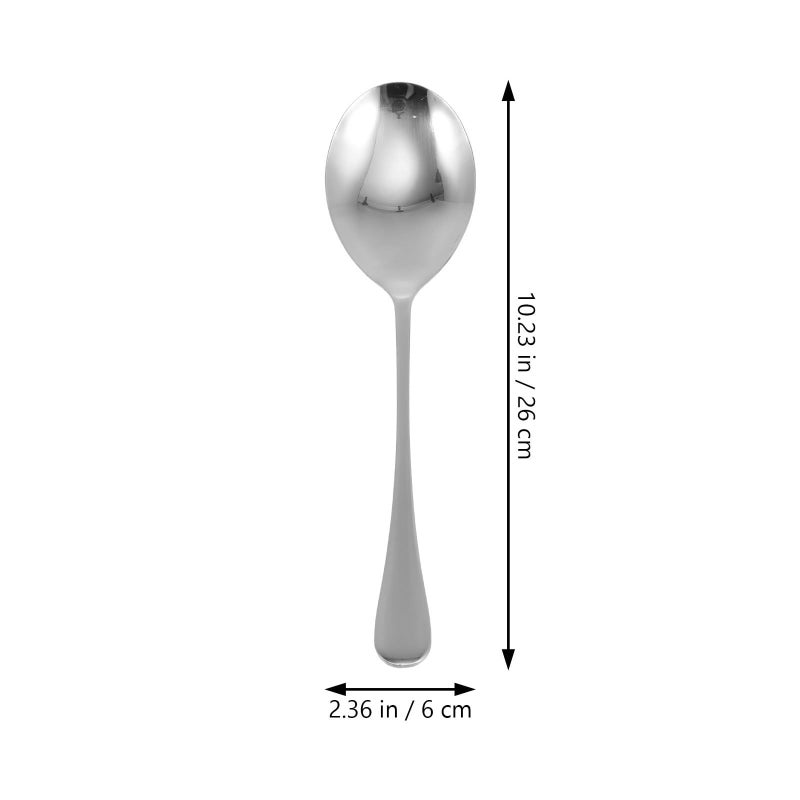 Stainless Steel Long Handle Serving Spoons and Salad Scoops Rustproof Kitchen Utensils - Image 3