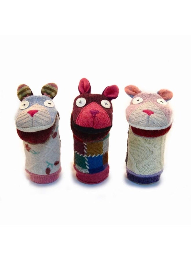 Cate and Levi Cate & Levi - Hand Puppet - Premium Reclaimed Wool - Handmade in Canada - Machine Washable (Cat)  - Image 5