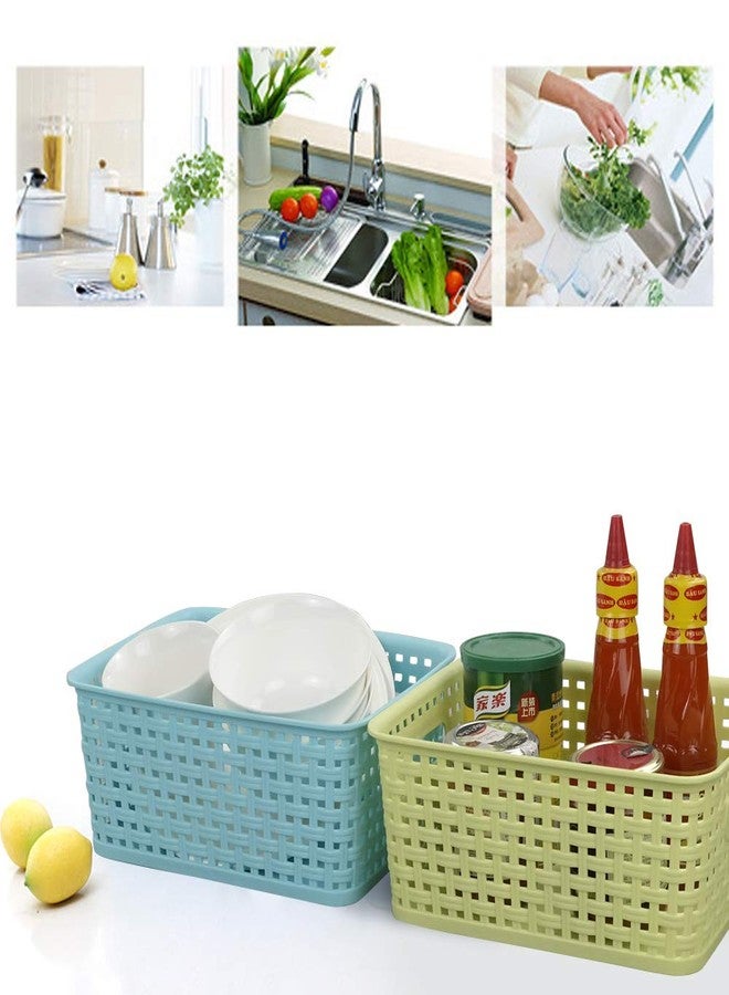 Qskely Plastic Storage Baskets/Bins Organizer for Bathroom, 6-Pack - Image 5