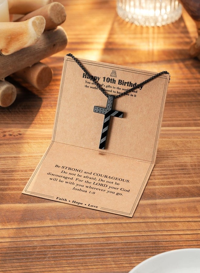 Tarsus 10 Year Old Boy Gifts, Cross Necklace 10th Birthday Decorations Present Gifts for 10 Year Old Boys Birthday - Image 5