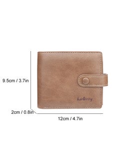 NIBEMINENT PU Leather Business Money Clip Wallet Brown  - Image 3