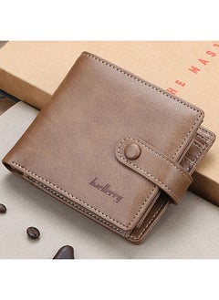 NIBEMINENT PU Leather Business Money Clip Wallet Brown  - Image 2