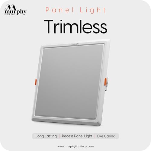 Murphy Trimless Square LED Panel Light – 12W Cool White | Glare-Free, Recessed Ceiling Downlight for Home & Commercial – Pack of 8 - Image 2