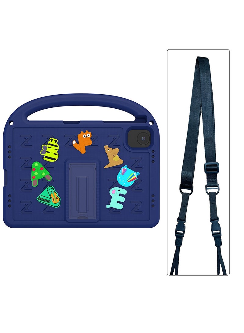 VKL Compatible with Honor Pad X8A Case for Kids 11” 2024 Released with Holder Shockproof Full Body Protection Cute Cover Shell for Tab X8A Case Kids Navy Blue - Image 1