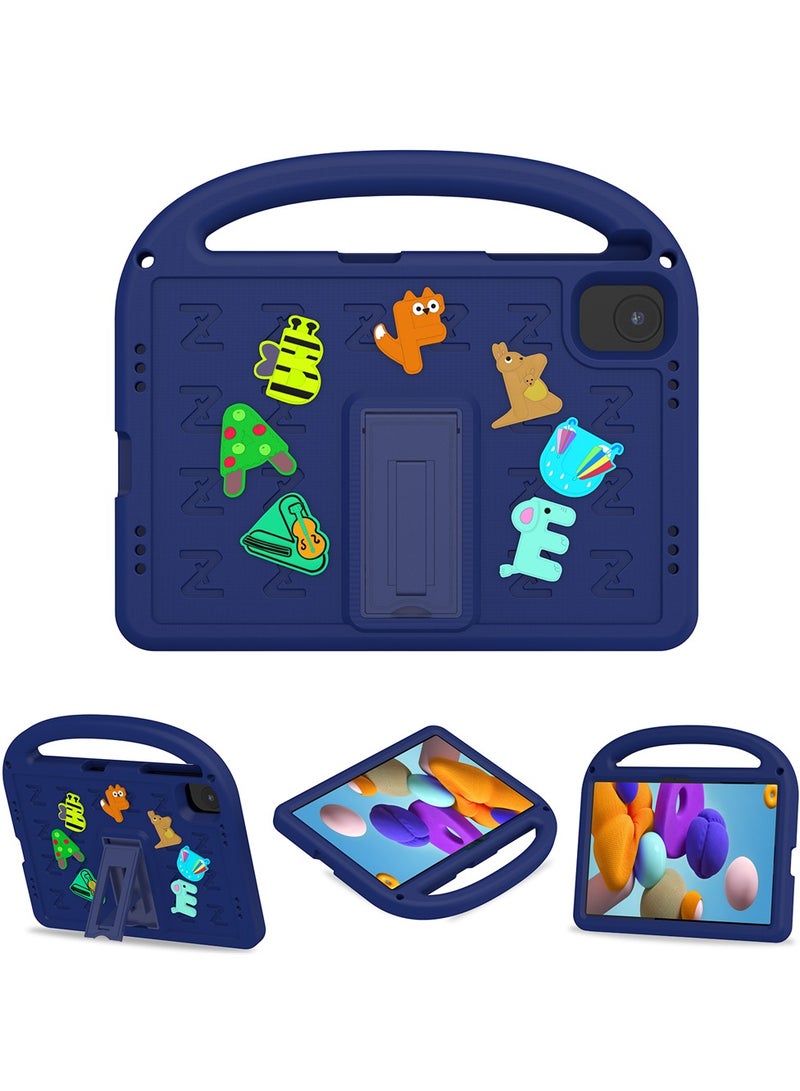 VKL Compatible with Honor Pad X8A Case for Kids 11” 2024 Released with Holder Shockproof Full Body Protection Cute Cover Shell for Tab X8A Case Kids Navy Blue - Image 3