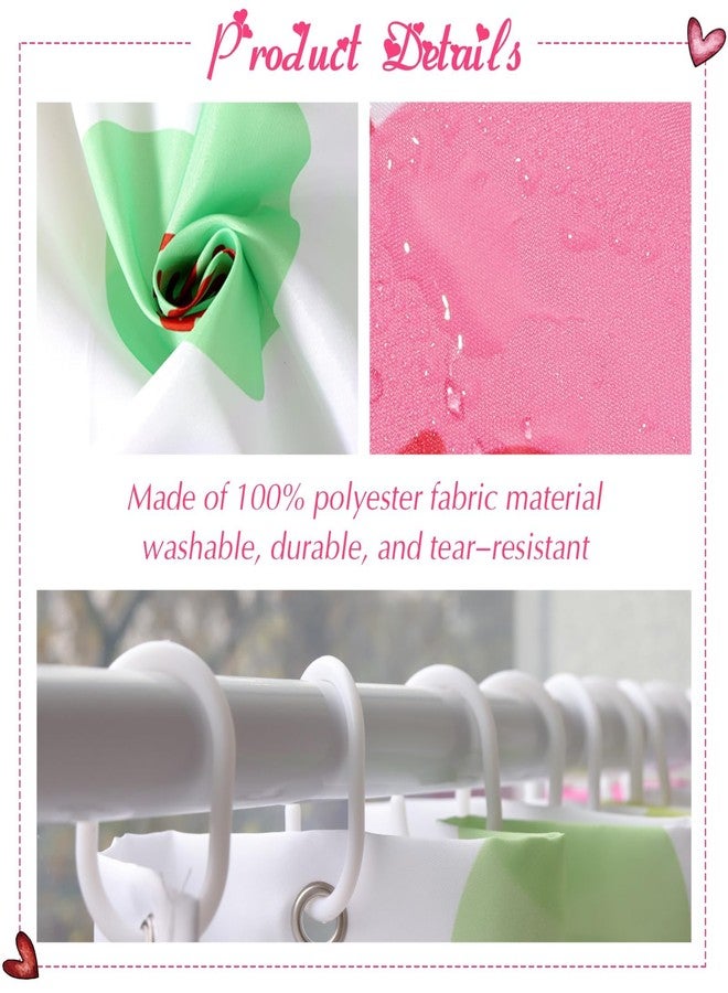 Bunny Chorus Valentines Shower Curtain, Valentines Day Decor Candy Heart Shower Curtain, Colorful Curtain Sets, Waterproof Fabric Bathroom Curtains for Valentines Day Decorations 72 x 72 Inches - Image 3