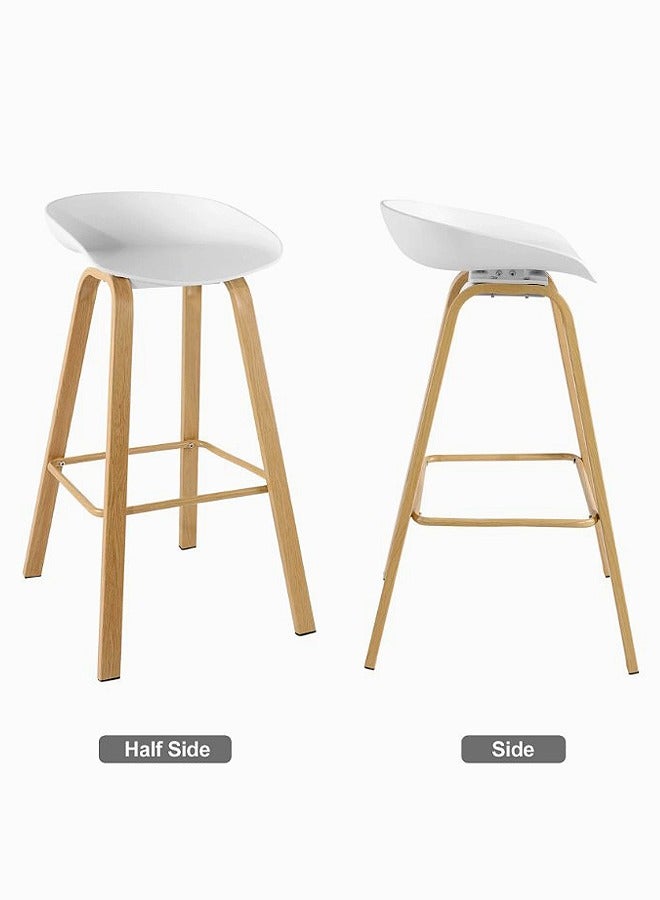 Living Set of 2-Bar Chair PP Solid Wood Base with a Stylish Look and Heavy Load Bearing Legs 42 x 45 x 78cm .  - Image 3