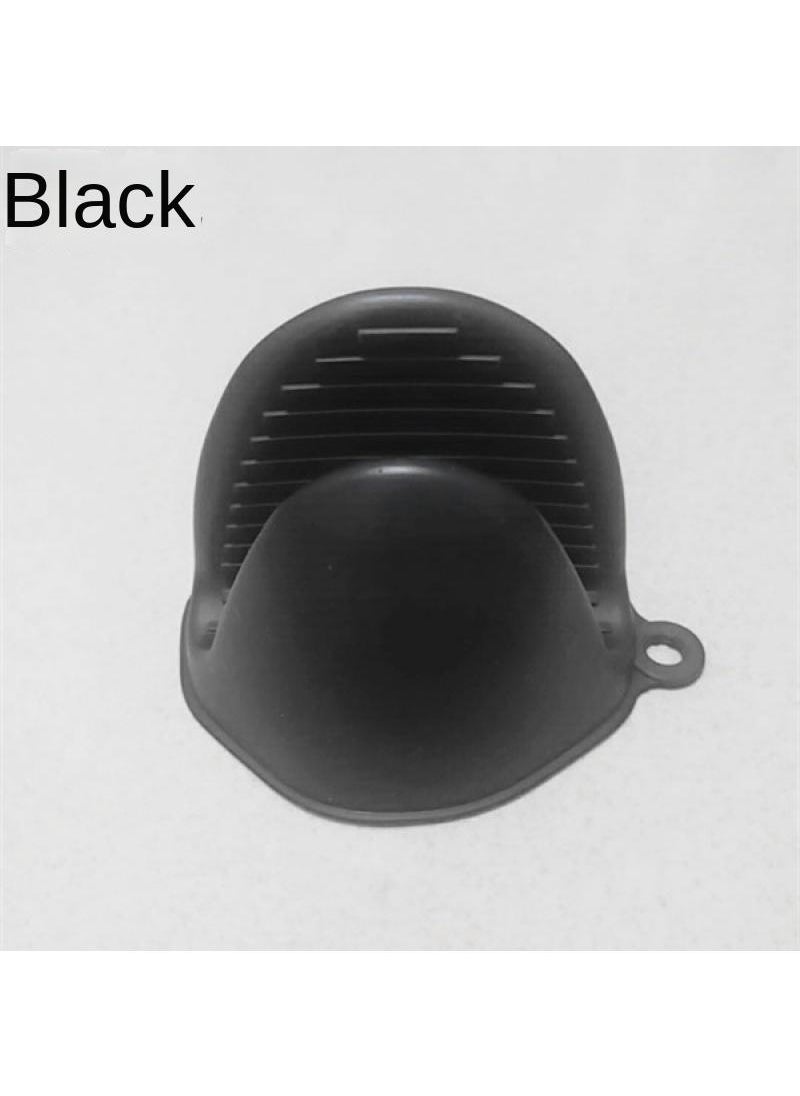 Y&D - 2PCS Silicone Anti-scald Hand Clip Bowl And Dish Clip Baking Oven Microwave Oven Anti-scald Heat Insulating Silicone Gloves-BlackThick (about 38 Grams) - Image 1