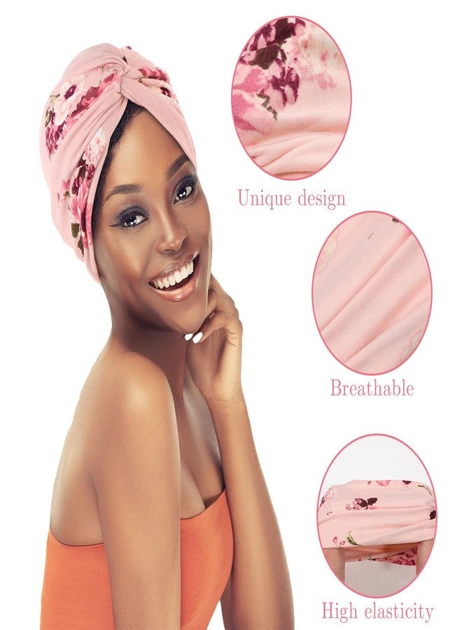 XEPST 2 Pieces Women's Turban Chemotherapy Chemotherapy Headwear Chemotherapy Women African Elastic Hat Turban Hair Night Hat for Hair Loss Women - Image 5