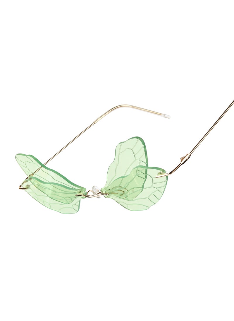 Woggles Women's Green Butterfly Sunglasses  - Image 3
