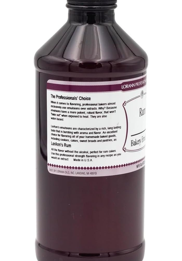 Lorann Oils Rum Bakery Emulsion: Realistic Rum Flavor, Ideal for Enhancing Boozy Notes in Baked Goods, Gluten-Free, Keto-Friendly, Rum Extract Alternative Essential for Your Kitchen - Image 3