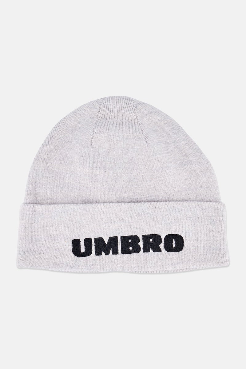 umbro Men Embroidered Logo Beanie, Grey - Image 1