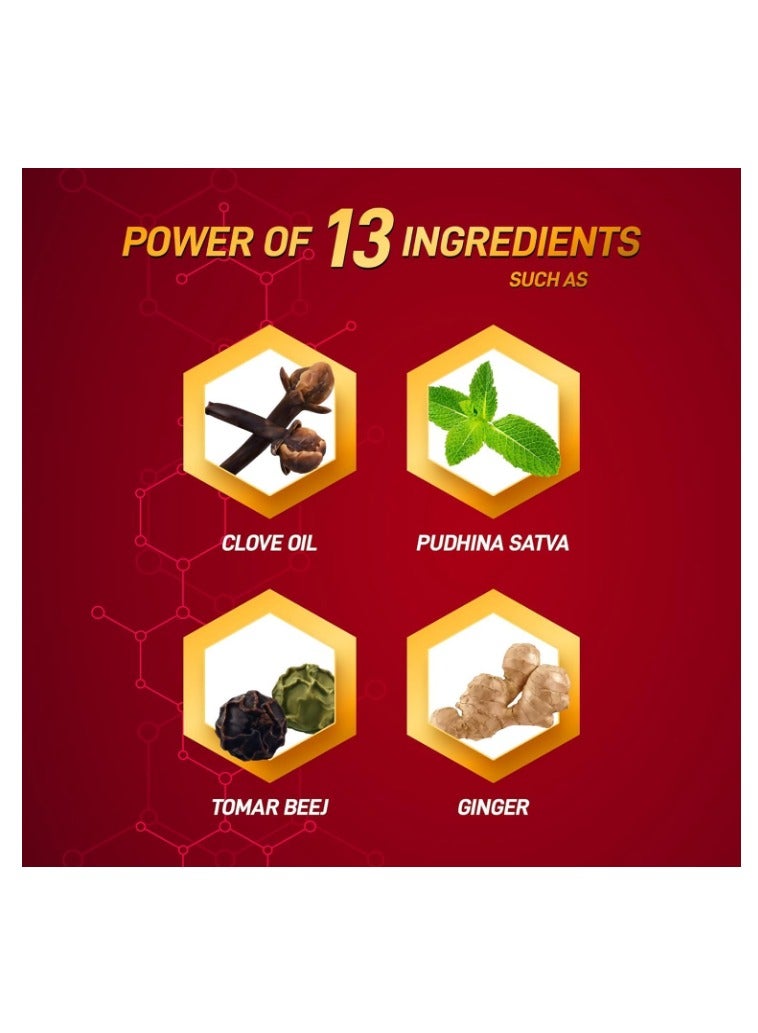 دابر معجون أسنان أيورفيدي أحمر للأسنان واللثة، عبوة من قطعتين، 200 غرام - Image 4