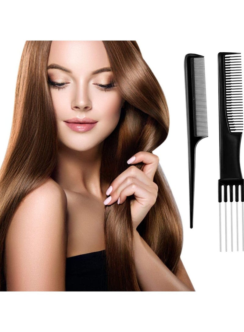 10-Piece Professional Salon Hair Styling Comb Set Black - Image 3