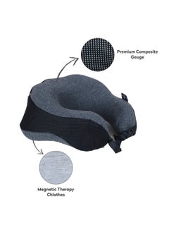 Donetella Travel Pillow: 1-Piece Memory Foam Neck Pillow, Light Weight, Comfortable Suitable For Airplane Travel and Gifting With Ear Plugs, Eye Mask, And Luxury Mesh Bag Black  - Image 2