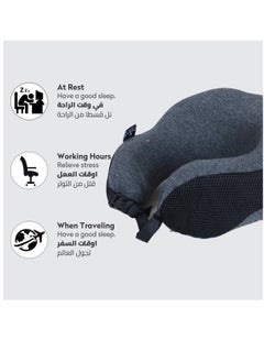 Donetella Travel Pillow: 1-Piece Memory Foam Neck Pillow, Light Weight, Comfortable Suitable For Airplane Travel and Gifting With Ear Plugs, Eye Mask, And Luxury Mesh Bag Black  - Image 4