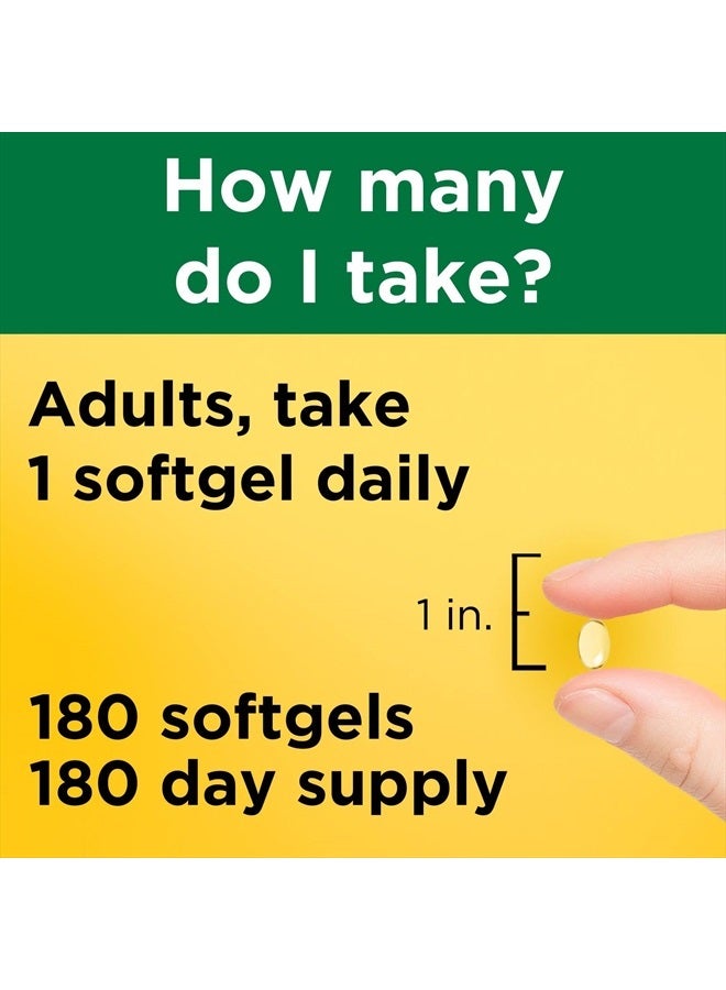 Nature Made D3 1000 IU (25 mcg) Bone, Teeth, Muscle Health, 180 Softgels - Image 5