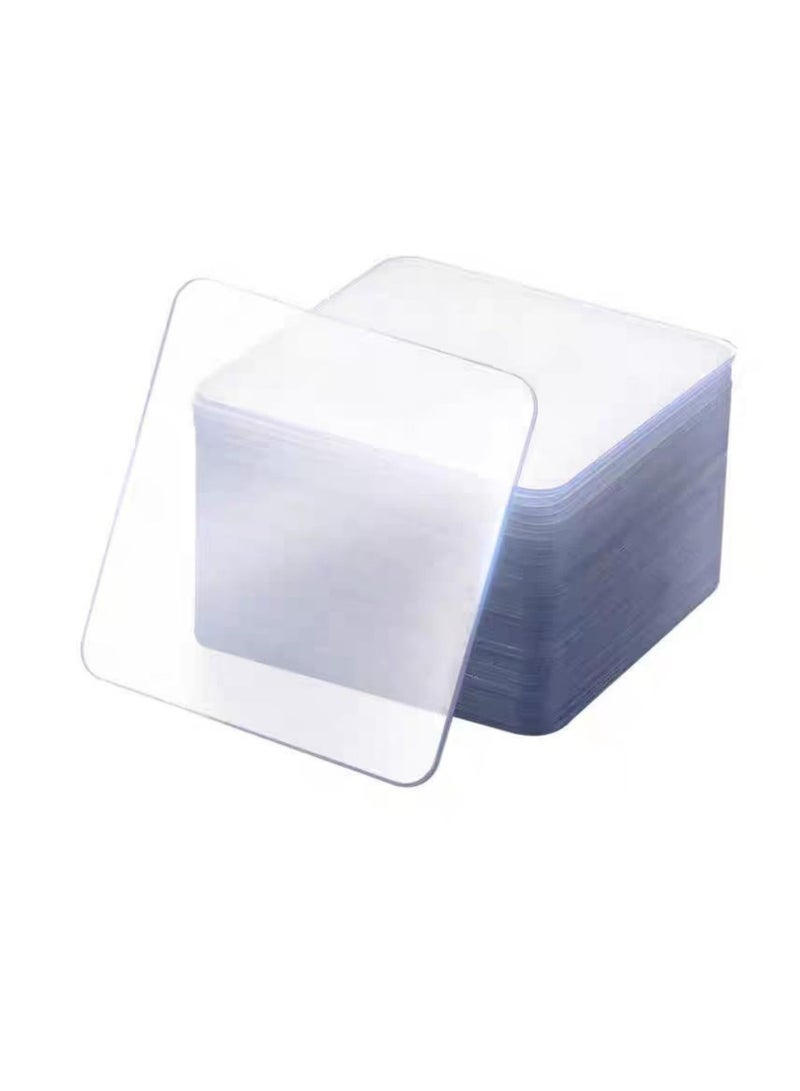 KASTWAVE 50PCS Double Sided Tape Heavy Duty, Large Adhesive Pads for Mounting, Extra Large Double Sided Tape Heavy Duty Removable, Double Sided mounting Tape for Walls, Adhesive Tape Nano Wall Mount Gel Tape  - Image 1