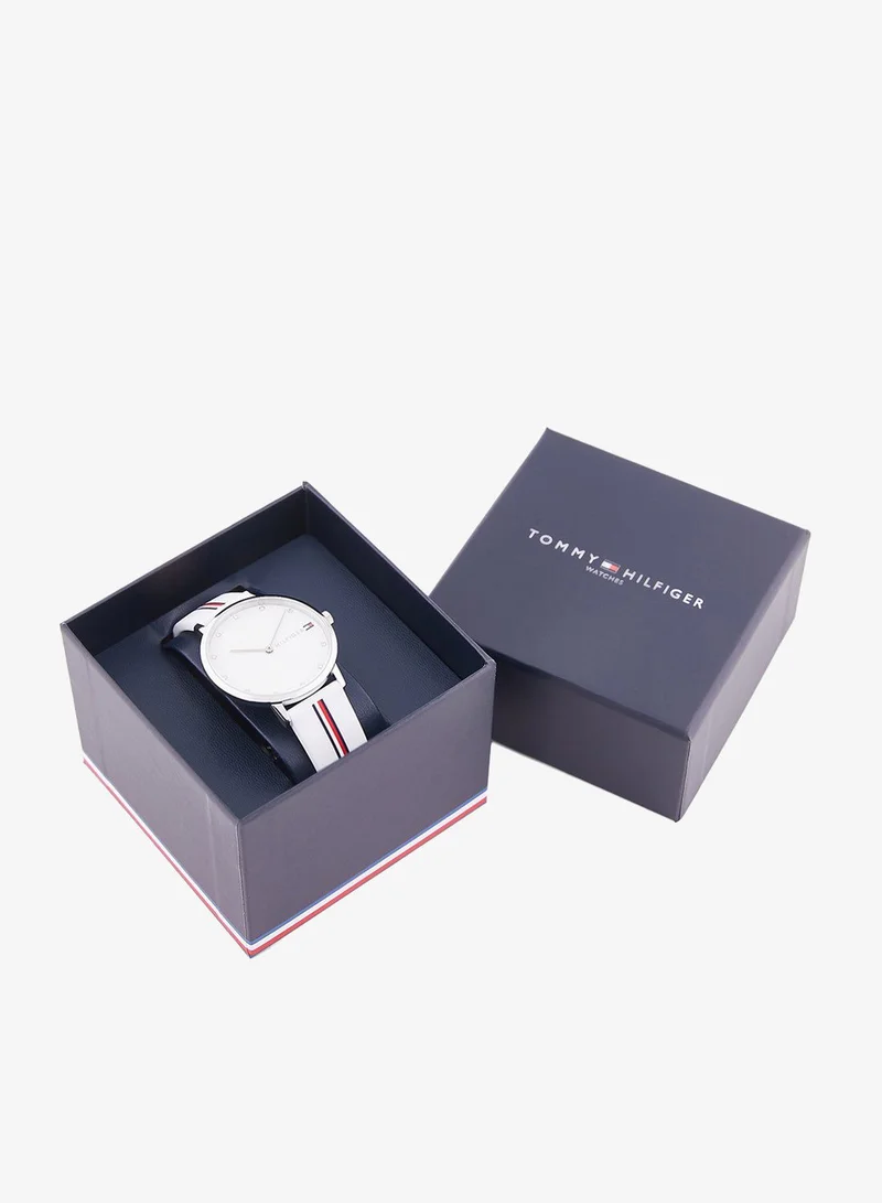Tommy Hilfiger  2-Hand Womens Quartz Movement Watch With White Silicone Bracelet - 1782735 for Women | Best Price UAE