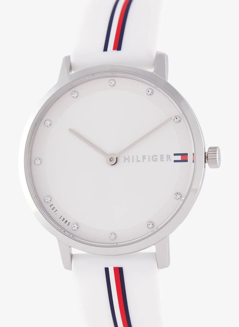 Tommy Hilfiger  2-Hand Womens Quartz Movement Watch With White Silicone Bracelet - 1782735 for Women | Best Price UAE