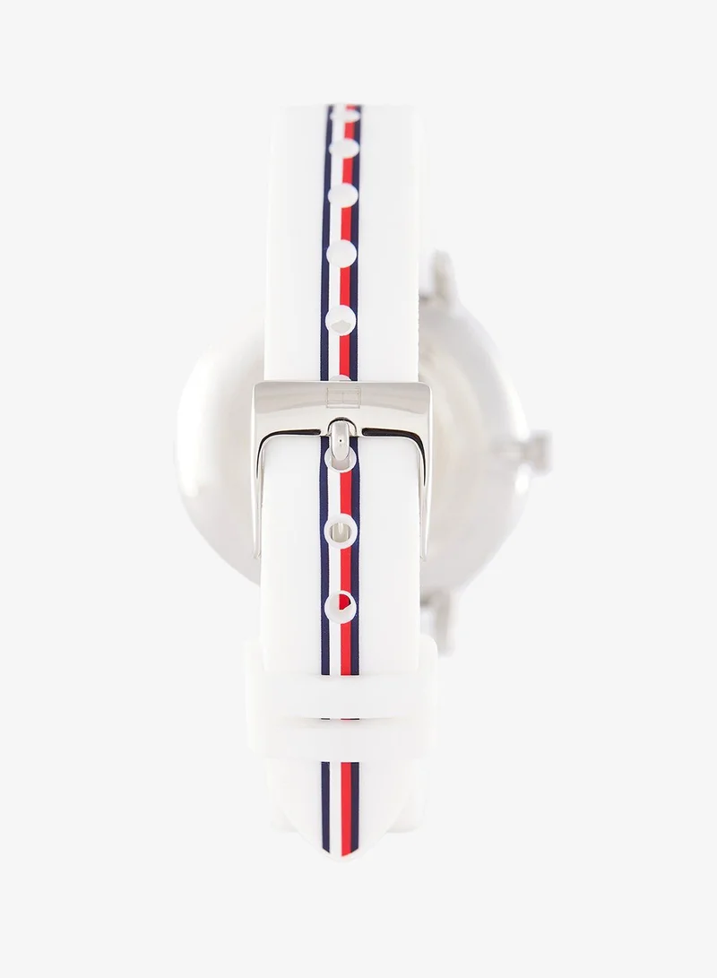 Tommy Hilfiger  2-Hand Womens Quartz Movement Watch With White Silicone Bracelet - 1782735 for Women | Best Price UAE