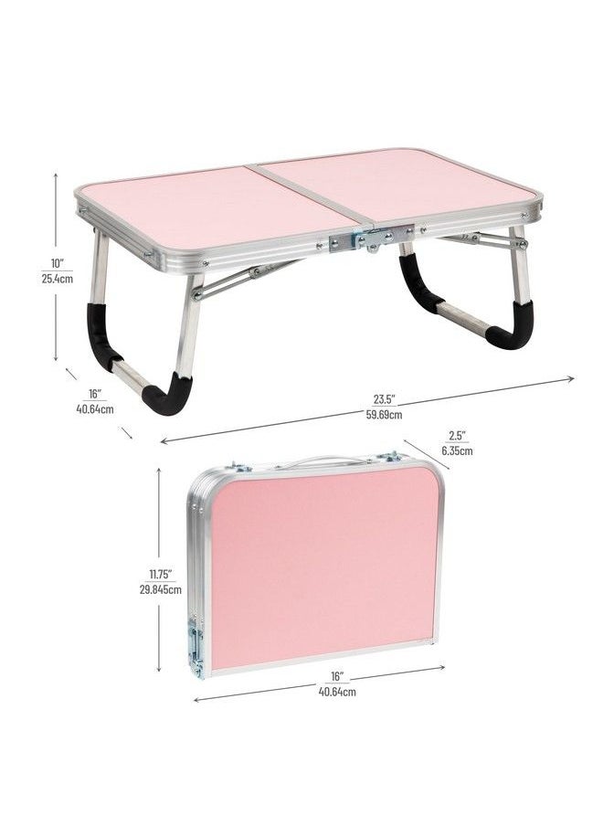 Mind Reader Woodland Collection Portable Laptop Desk Breakfast Table Collapsible Portable Folding Table And Legs 23.5" L X 16" W X 10" H Gray  - Image 4