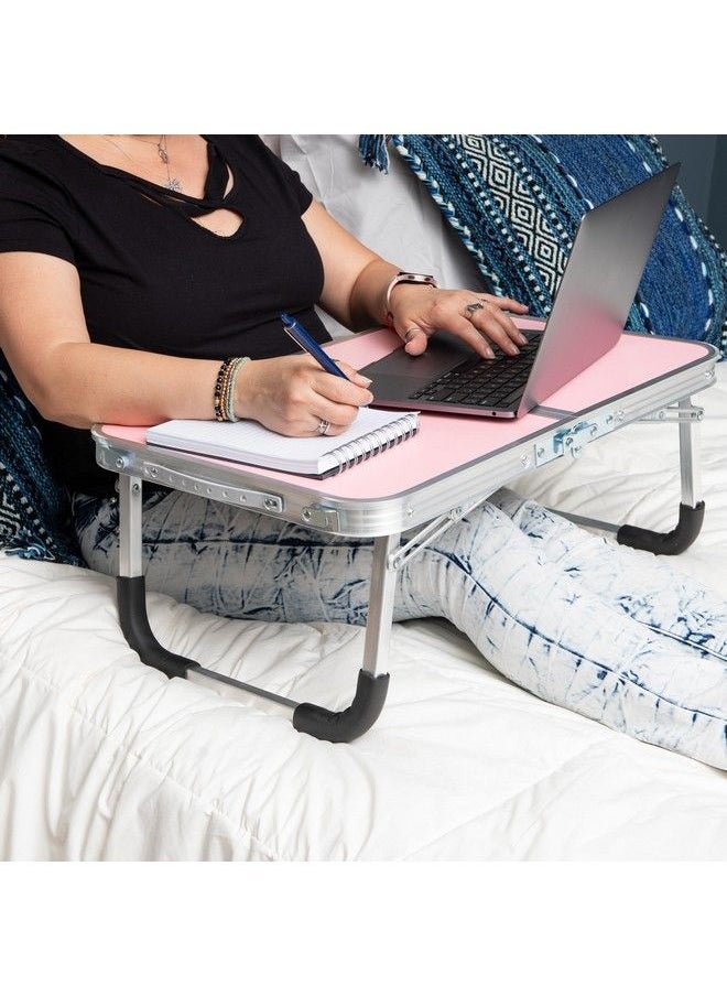 Mind Reader Woodland Collection Portable Laptop Desk Breakfast Table Collapsible Portable Folding Table And Legs 23.5" L X 16" W X 10" H Gray  - Image 3