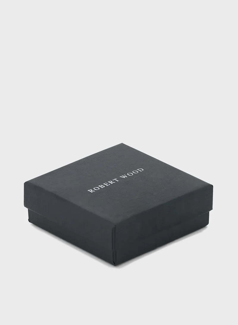 Robert Wood Genuine Leather Braided Bracelet In Gift Box