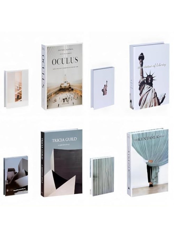 LAMAY 4 PCS Decorative Books, Faux Books for Decoration, Modern Fashion Decorative Books Set for Hardcover Home Decor, Fake Book Stacks Display for Bookshelf Living Room Decor - Image 4