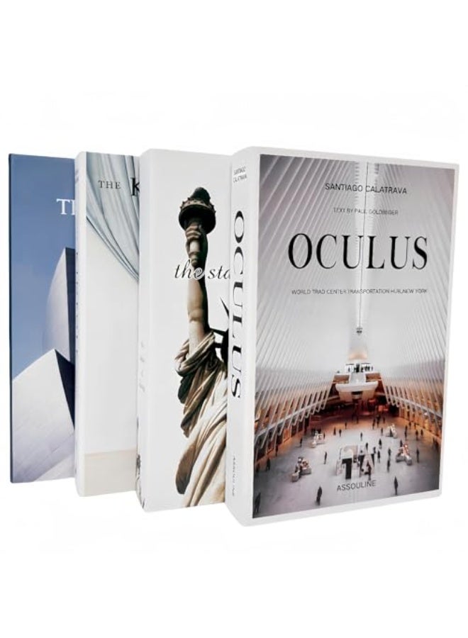 LAMAY 4 PCS Decorative Books, Faux Books for Decoration, Modern Fashion Decorative Books Set for Hardcover Home Decor, Fake Book Stacks Display for Bookshelf Living Room Decor - Image 2