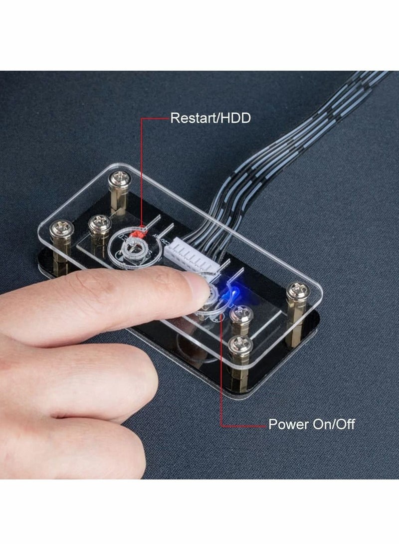 SYOSI Desktop Computer Power External Power Supply Restart Button Case Motherboard Button Cord Length 5.2 Feet - Image 2