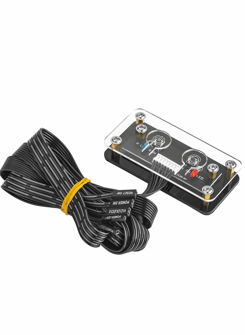 SYOSI Desktop Computer Power External Power Supply Restart Button Case Motherboard Button Cord Length 5.2 Feet - Image 1