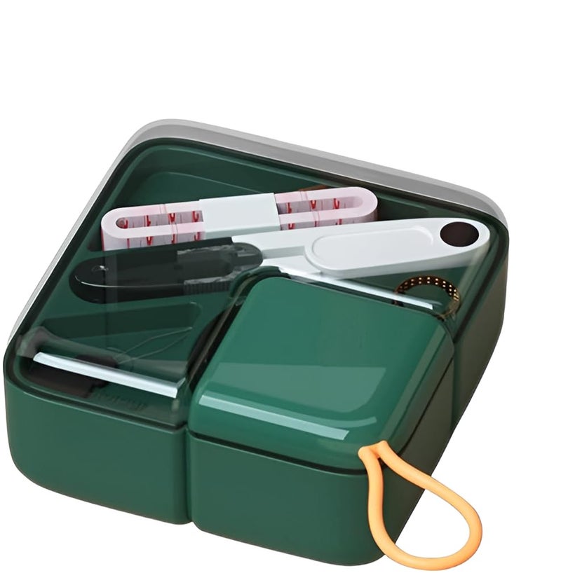 Gemsy Sewing Kit Box All in 1 Tailoring Tools Combo with Accessories Scissors Thread Needles Measuring Tape Sui Dhaga Portable Stitching Items Box for Home Ladies Multi Use Travel DIY - Image 1