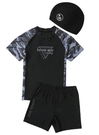 Grey Camouflage (with swim cap)