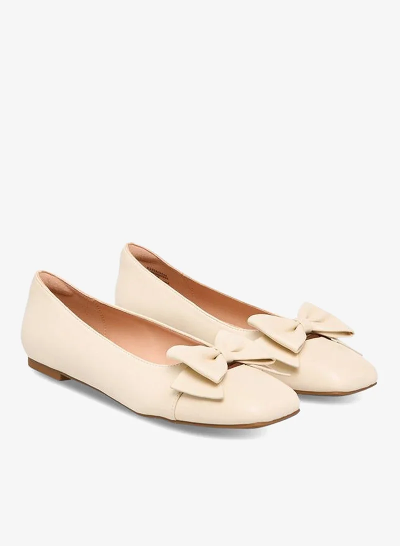 Celeste Women's Bow Detail Slip-On Ballerina Shoes
