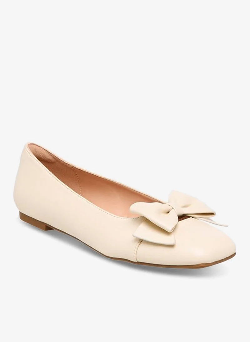 Celeste Women's Bow Detail Slip-On Ballerina Shoes