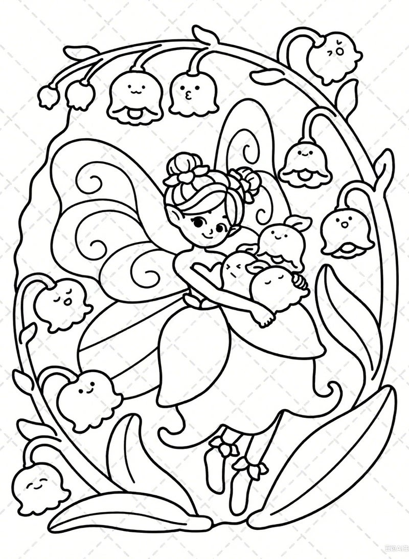 كتاب تلوين للبالغين والمراهقين بتصاميم لطيفة وسهلة لجنات ساحرة وخلوقات محبوبة تستمتع بلحظات الربيع، رسومات مريحة للاسترخاء (تلوين لطيف وسهل) 21*21 سم - Image 3