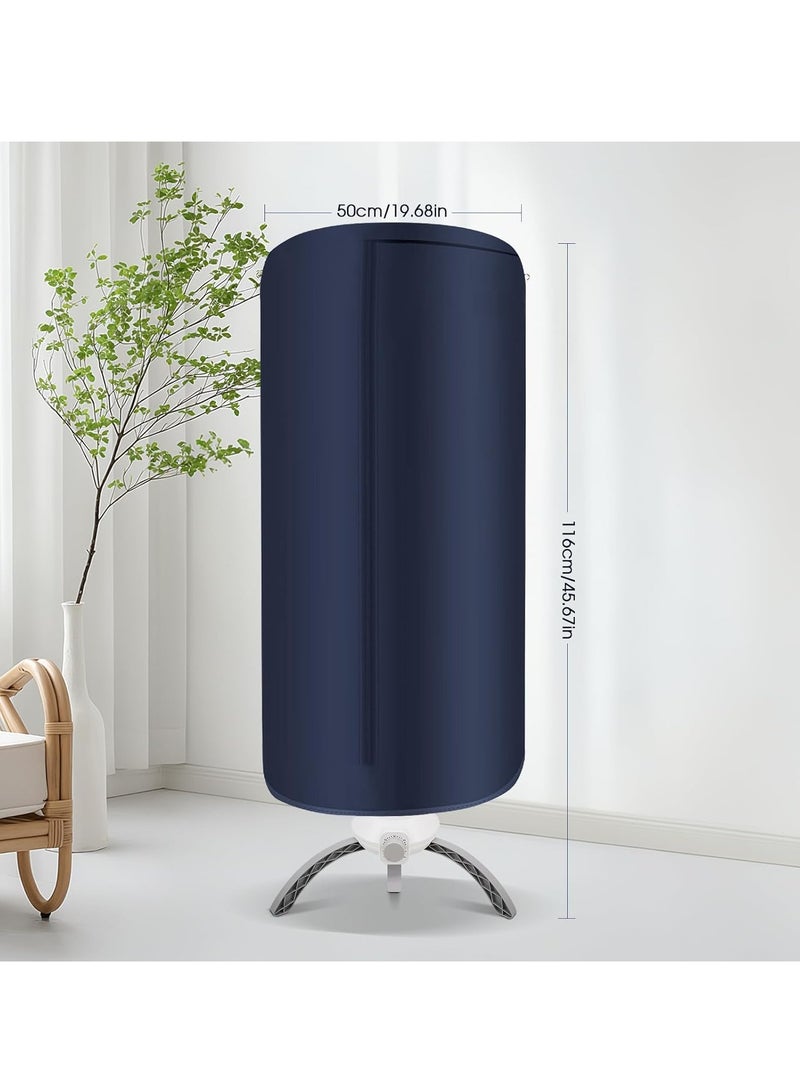 2- Tier Portable Indoor Electric Clothes Dryer, 360° Stereo constant Temperature Heating, Double Coat Hange, Heated Clothes Dryer, Washing Drying Rack with Multi-gear Timing
