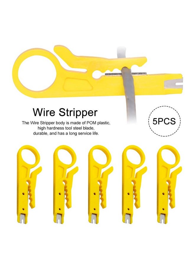 DENPETEC - Denpetec Mini Wire Stripper,Network Wire Stripper,Mini Wire Stripper Cutter,Impact Punch Down Tool - Image 1