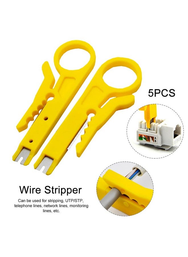 DENPETEC - Denpetec Mini Wire Stripper,Network Wire Stripper,Mini Wire Stripper Cutter,Impact Punch Down Tool - Image 1