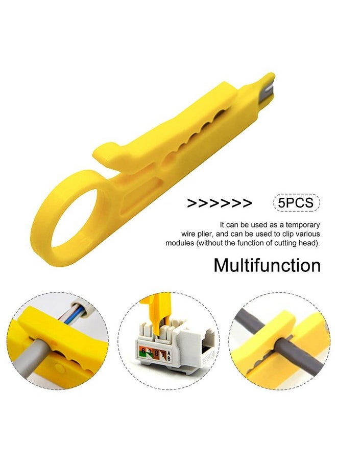 DENPETEC - Denpetec Mini Wire Stripper,Network Wire Stripper,Mini Wire Stripper Cutter,Impact Punch Down Tool - Image 1